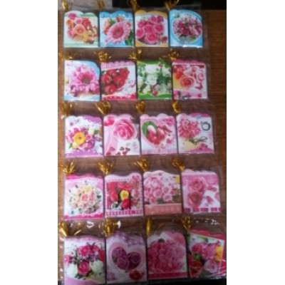 Открытки поздравительные"Розы и хризантамы"(8*7см)160шт на листе арт,5810
